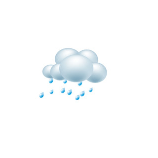 蓝色手绘天气预报下雨元素GIF动态天气预报下雨图标
